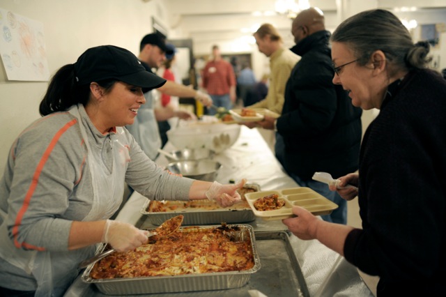 table soup kitchen food bank